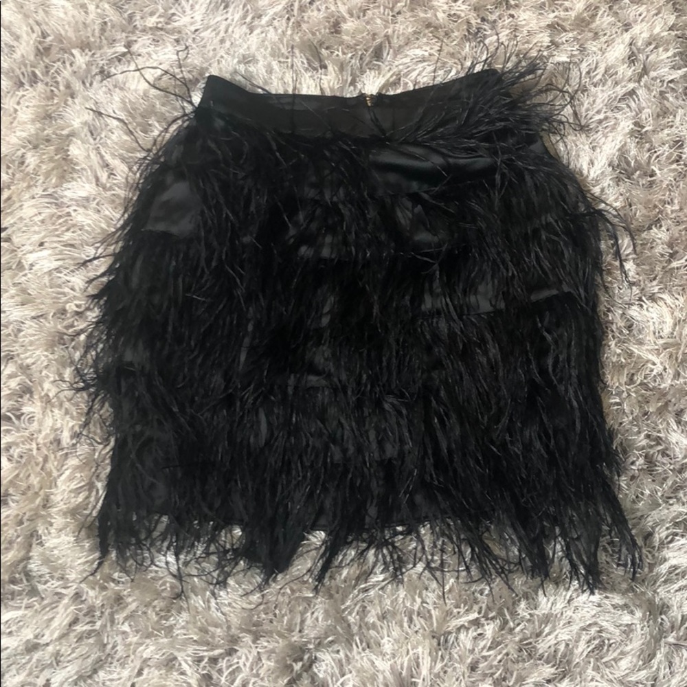 BeBe feathered skirt!